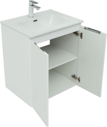 Тумба под раковину Aquanet Алвита New 60 2 дверцы, белый матовый