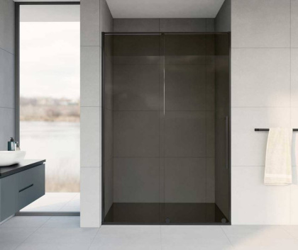 Душевая дверь Arno VPS-1A120CGB, 1200, черный, стекло тонированное