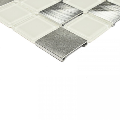 Стеклянная мозаика Bonaparte Titan Silver 31,8х31,8 см