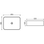 Умывальник чаша накладная прямоугольная (цвет Антрацит Матовый) Element 505*380*150мм