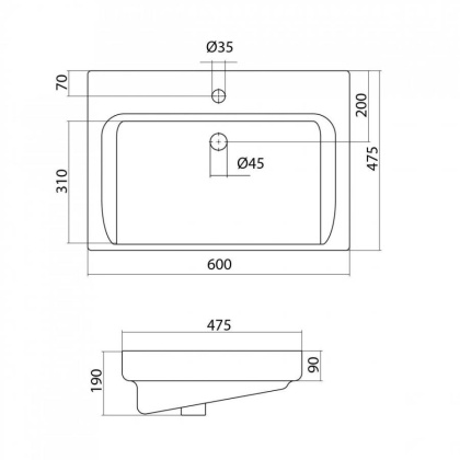 Раковина Santek Тигода 60