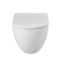 AMANDA-TOR Унитаз подвесной безободковый  со смывом "Торнадо", с сиденьем дюропласт soft close, BB051CH-TOR-FC/SC