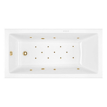 Ванна EXCELLENT Wave Slim 180x80 "RELAX" (золото)