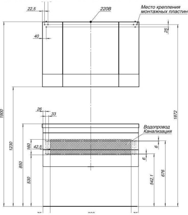 Зеркало-шкаф Aquanet Нота 100 белый