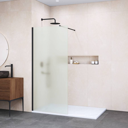 Душевая перегородка  60*195 RGW WA-002 B Чёрный/Матовое/6 мм (590-605) (Easy)