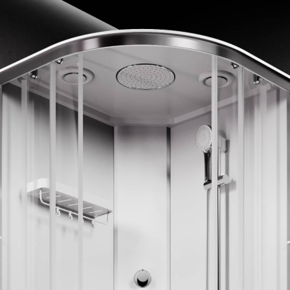 W94C-401A-090MT X-Joy Deep кабина душевая  90x90, 1/4 круга,  профиль мат.хром, стекло прозрачное