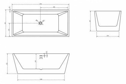 Акриловая ванна Abber 170х80 AB9224-1.7 Акриловая ванна Abber 170х80 AB9224-1.7