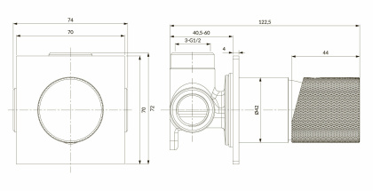 Смеситель для душа скрытого монтажа OMNIRES CONTOUR CT8045AT (антрацит) Смеситель для душа скрытого монтажа OMNIRES CONTOUR CT8045AT (антрацит)