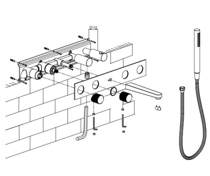 Смеситель для ванны скрытого монтажа OMNIRES CONTOUR CT8037_1CR (хром) Смеситель для ванны скрытого монтажа OMNIRES CONTOUR CT8037_1CR (хром)