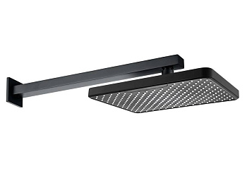Верхний душ настенный 305х205мм AQUATEK, матовый черный AQ2081MB 