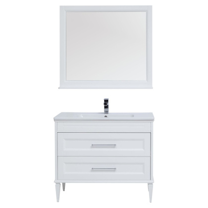 Комплект мебели для ванной Aquanet Бостон М 100 белый матовый