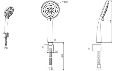 Душевой набор AQUATEK AQ2010CR 