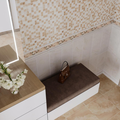 Багет BLB043 Стеллине бежевый светлый 5*20*19 (уп\15шт), шт