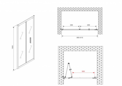 Душевая дверь ABBER Sonnenstrand AG07090