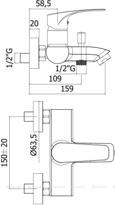 Смеситель для ванн с душем Paffoni Lime LM022CR