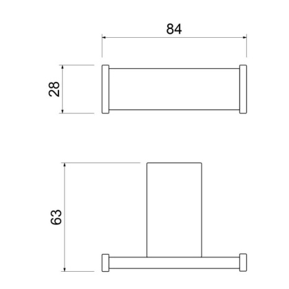 Крючок двойной Timo Torne 43012/03 черный матовый Крючок двойной Timo Torne 43012/03 черный матовый
