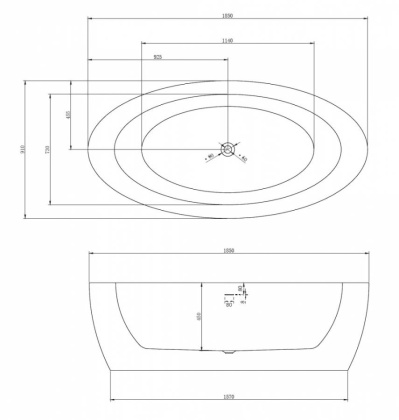 Акриловая ванна Abber 185х91 AB9206 Акриловая ванна Abber 185х91 AB9206