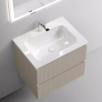 Тумба подвесная SANCOS Snob T 590х445х500, c двумя ящиками оснащенными доводчиками, Beige Soft , арт.SNT60CE Тумба подвесная SANCOS Snob T 590х445х500, c двумя ящиками оснащенными доводчиками, Beige Soft , арт.SNT60CE