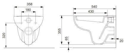 Комплект установки подвесного унитаза: модуль, панель TECEnow хром глянцевый, унитаз TECE V04 (снят с производства)