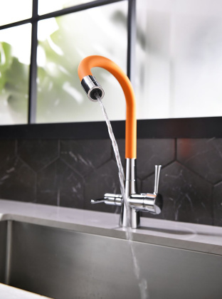 Смеситель Lemark Comfort LM3075C-Orange для кухни  с подключением к фильтру с питьевой водой