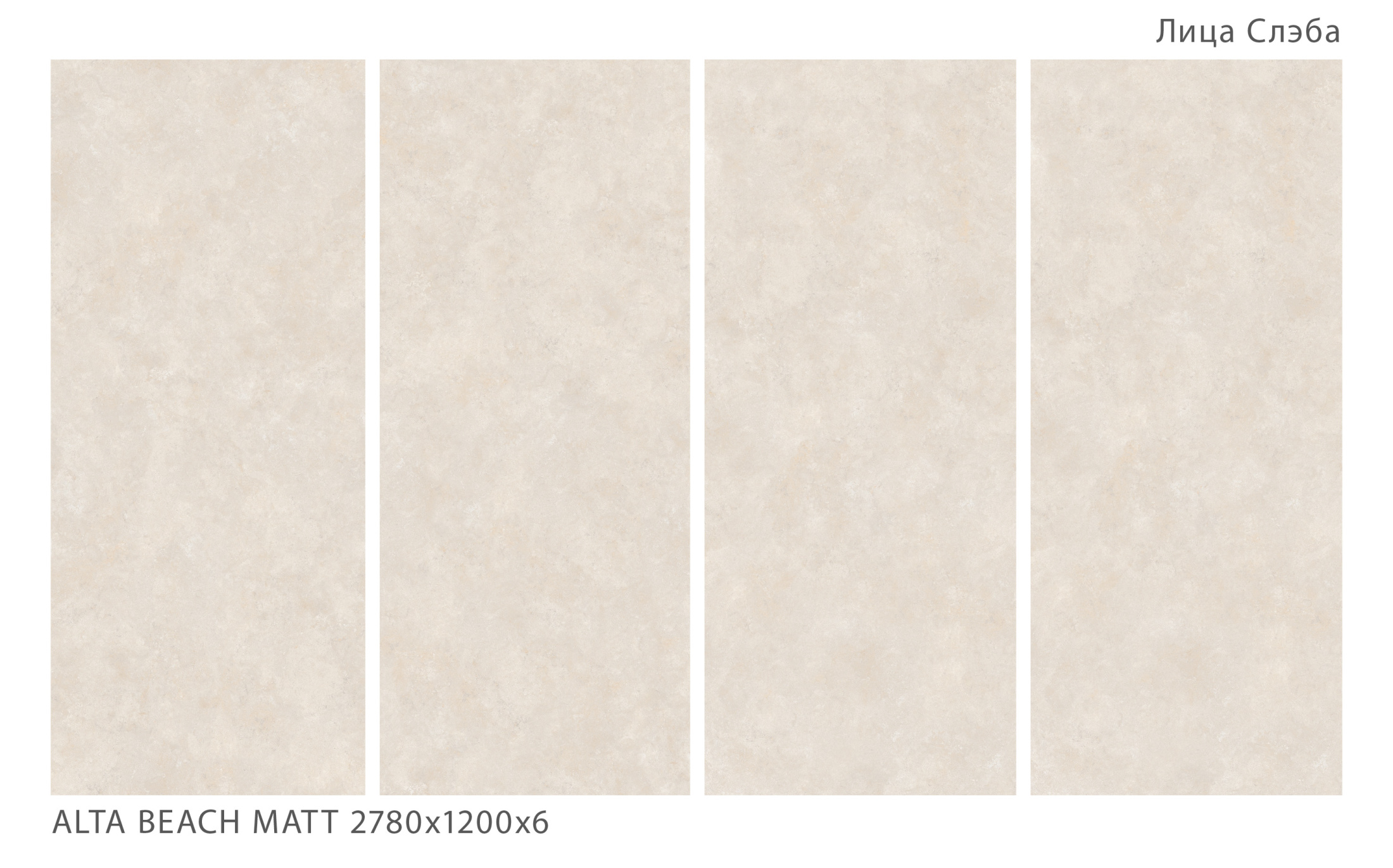 Керамогранит ALTA BEACH 2780х1200х6мм хYLOTECH Matt