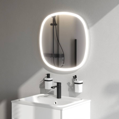 Зеркало с подсветкой в ванную закругленное 60 AM.PM Func M8FMOX0601WGS сенсорное