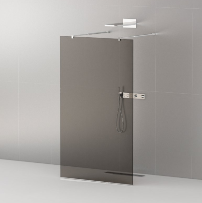 LIBERTA-25-GR Стекло для перегородки Liberta, графит, 246х1950 мм