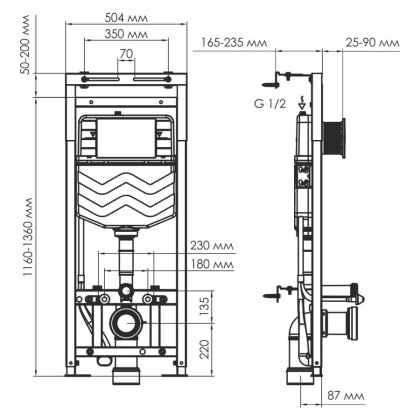 Alme 15TLT.010.ME.CH01 Система инсталляции для унитазов Alme 15TLT.010.ME.CH01 Система инсталляции для унитазов