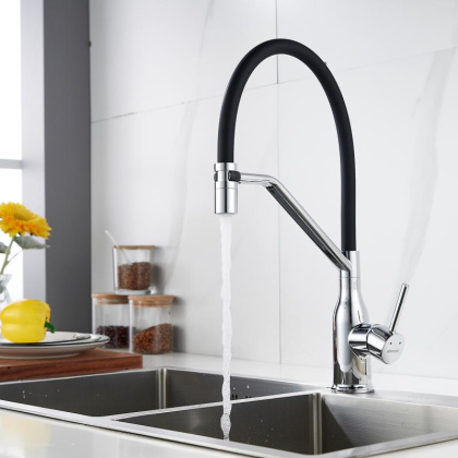 Смеситель для кухни с гибким изливом Shevanik S343-3 Смеситель для кухни с гибким изливом Shevanik S343-3