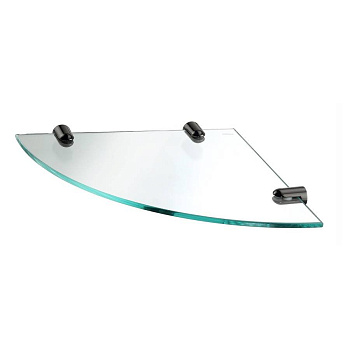 K-533POLISHED BLACK Полка  стеклянная угловая