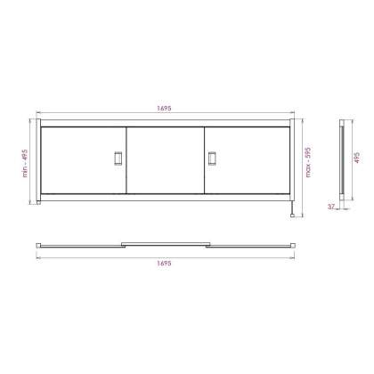 Экран под ванну Onika Монако 170 белый Экран под ванну Onika Монако 170 белый
