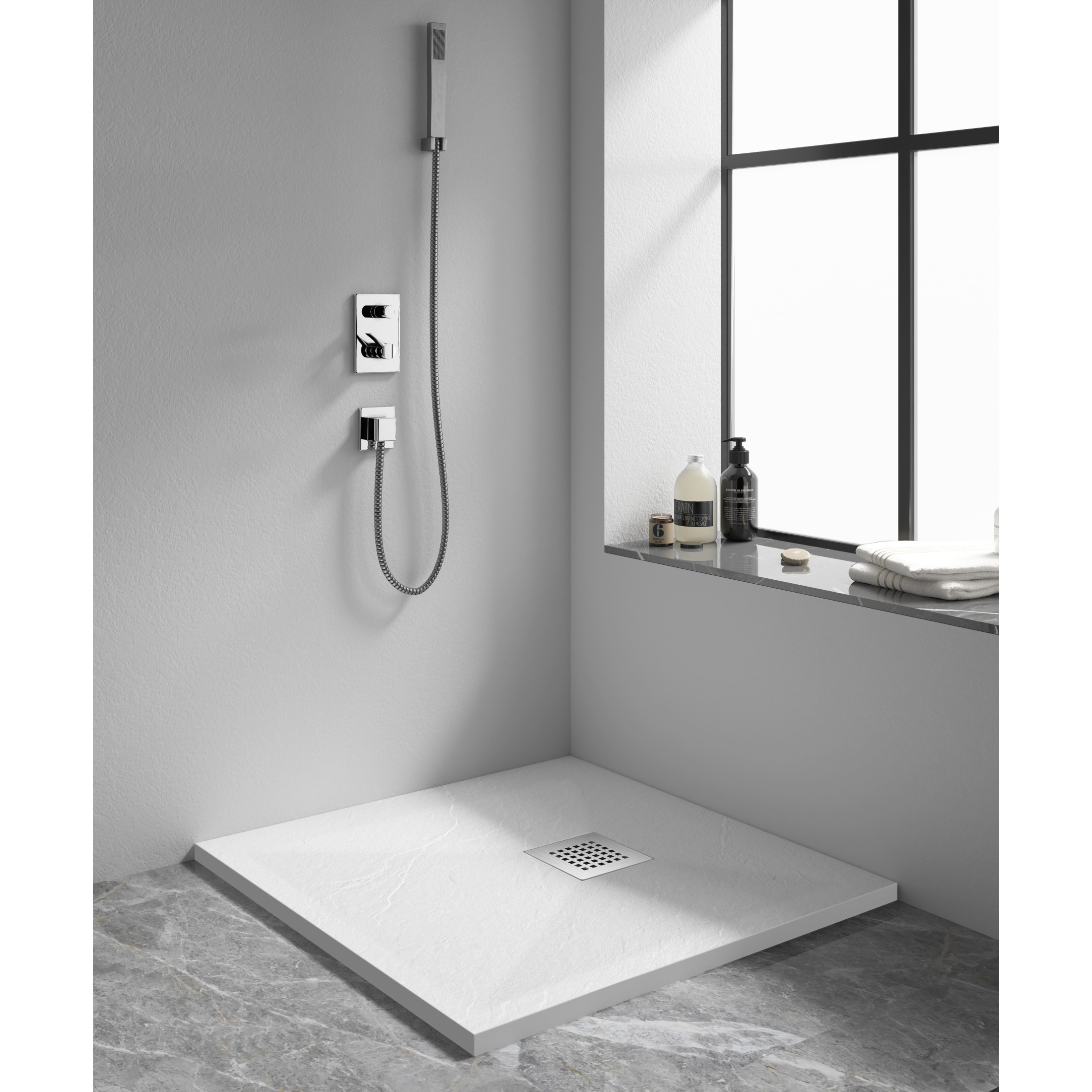 Душевой поддон квадрат STONE TRAY-W  800x800