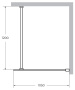 LIBERTA-L-1-105-120-C-Cr Душевая перегородка с односторонним входом 1050x1200x1950 мм