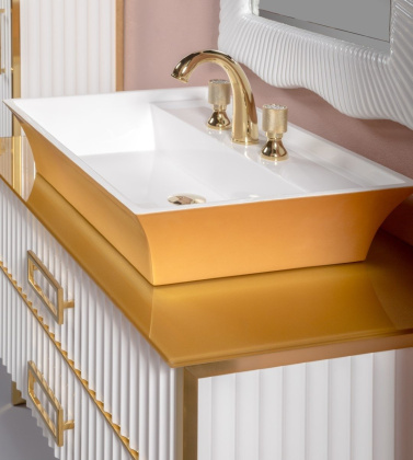 Столешница стекло 110см прямая GOLD