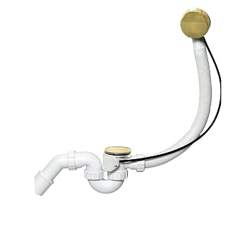 Слив-перелив для ванны АниПласт (бронза) Слив-перелив для ванны АниПласт (бронза)