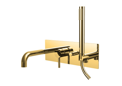 Смеситель встраиваемый для ванны с душем Paffoni Light LIG001HGSP (с внутренней частью) Смеситель встраиваемый для ванны с душем Paffoni Light LIG001HGSP (с внутренней частью)