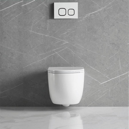 Унитаз подвесной Tornado Globo VT1-52T безободковый, цвет белый, ультратонкое soft-close сиденье