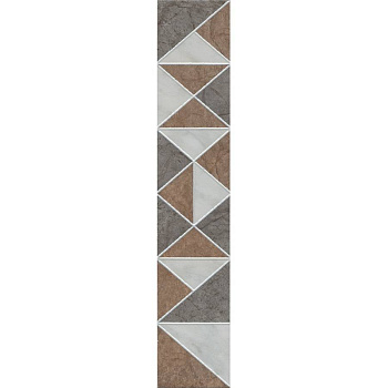 Бордюр OS\A309\SG1609N Каприччо серый,коричневый 7,7см*40,2см*8мм (1уп/8шт/)матовый, шт