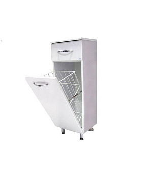 Полупенал Onika Каприз 30 напольный, белый, с бельевой корзиной