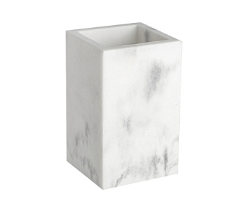 Стакан для зубных щеток Kammel, 6,9х11,1х6,9 см, белый, K-9128