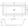Акриловая ванна  STILL SQUARE 180x80 RIHO FALL Акриловая ванна  STILL SQUARE 180x80 RIHO FALL