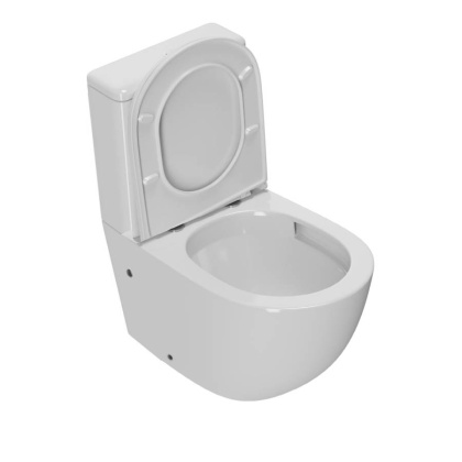 Унитаз-компакт Point Сатурн безободковый, белый, сиденье дюропласт микролифт быстросъем., PN42901