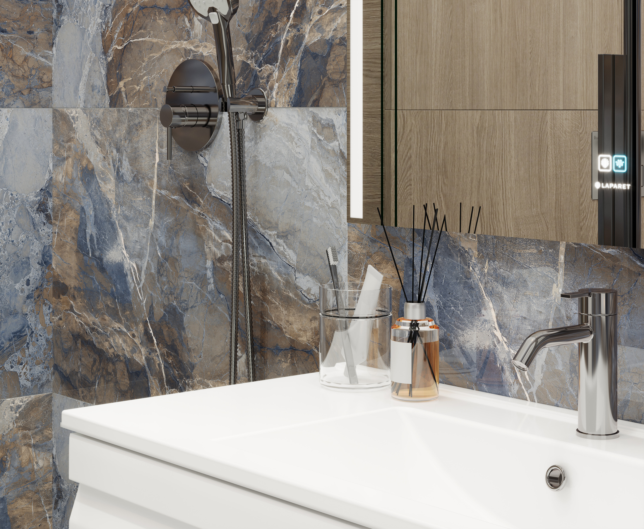 Ocean Elfish Керамогранит синий 60х120 Полированный