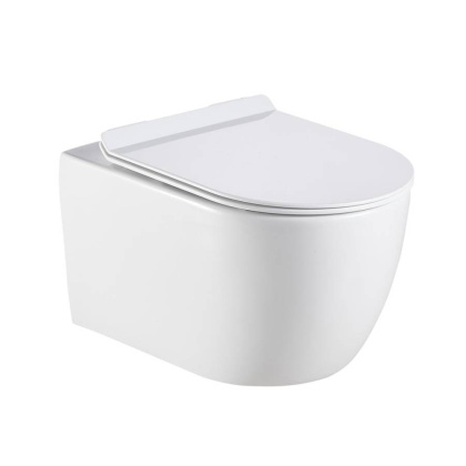 Унитаз подвесной безободковый Creto Logan L1 белый - (крышка в комплекте) 1001-001-L1W Унитаз подвесной безободковый Creto Logan L1 белый - (крышка в комплекте) 1001-001-L1W