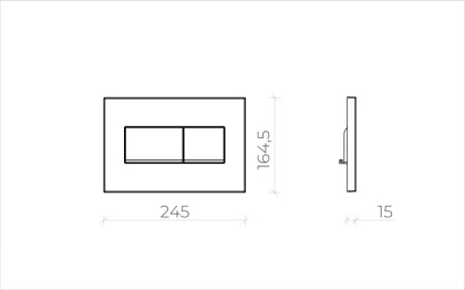 Кнопка смыва для инсталляции Creto Snap 2.0 KL-CR-753-1 серый матовый