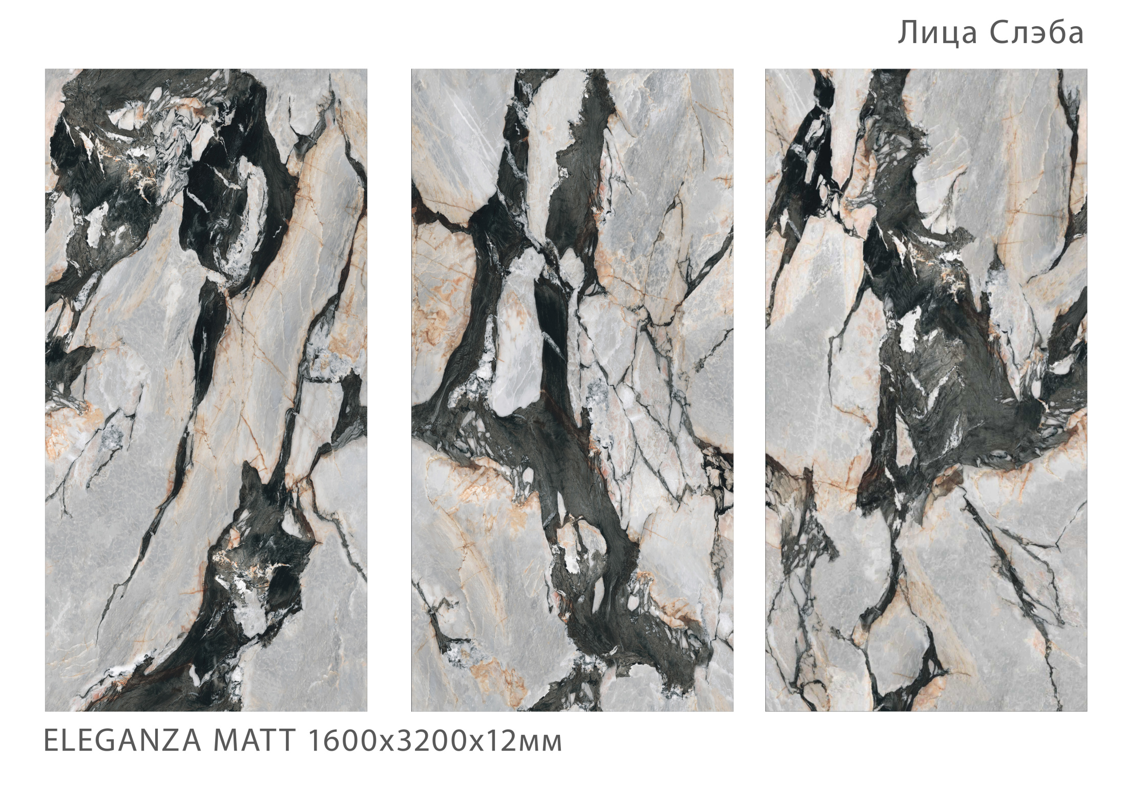 Керамогранит ELEGANZA 1600х3200х12мм MATT