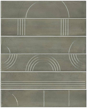 Панно Мажорель зелёный глянцевый (из 6 частей 6х28,5) 36x28,5x1 Панно Мажорель зелёный глянцевый (из 6 частей 6х28,5) 36x28,5x1