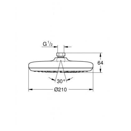 Душ верхний Grohe Tempesta 210 26410000 хром