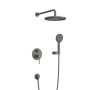RELAX-DSET-01 Душевой комплект встраиваемый (смеситель встраиваемый, верхний душ, ручной душ со шлангом, штуцер с держателем), хром