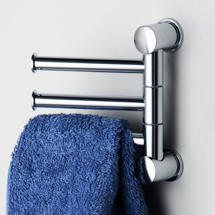 Держатель полотенец тройной, 12х14,2х3,4 см, хром, K-1053